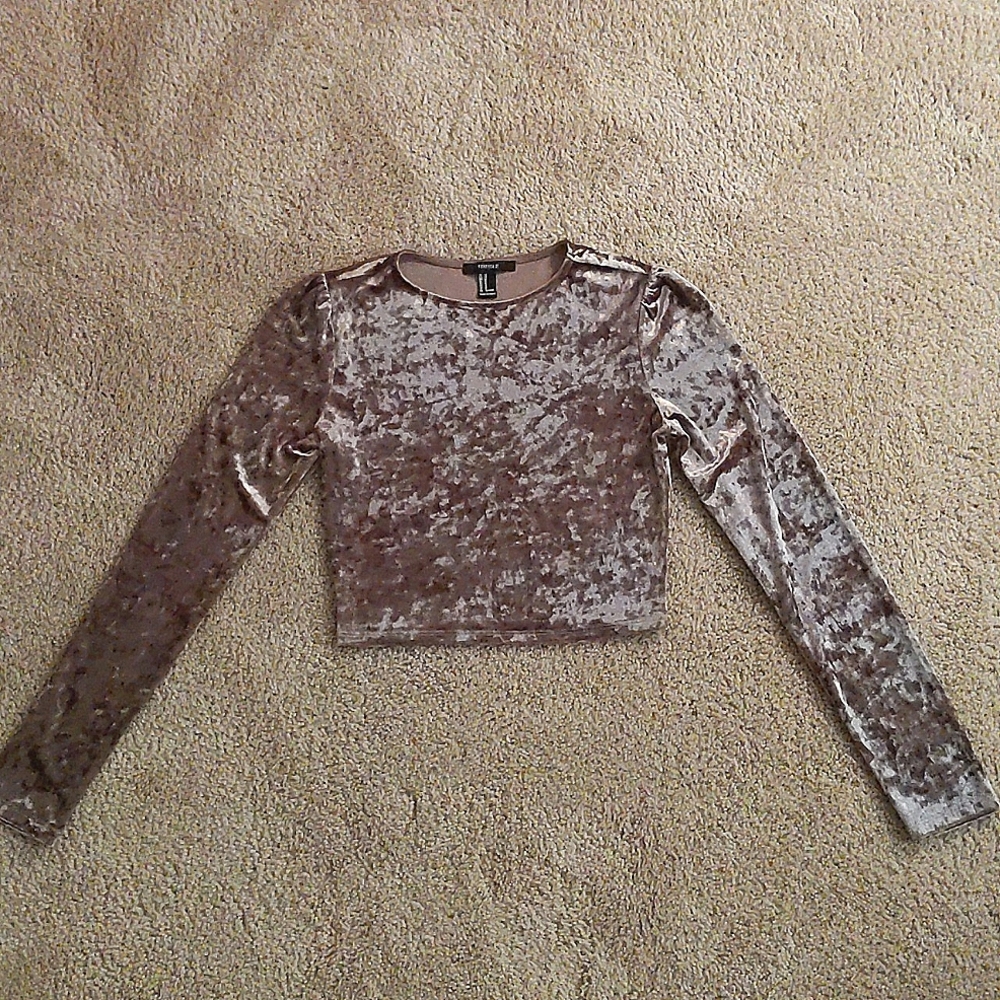 Crushed Velvet Crop Top